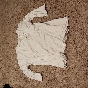 Quarter Sleeve White Top - Women's XL